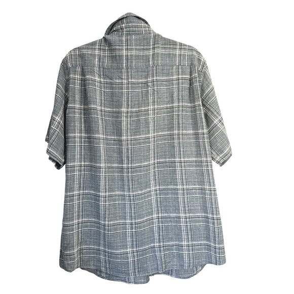 Original Weatherproof Vintage Mens Short-Sleeve Plaid Button-Up Shirt XL Blue Gr - Picture 2 of 7